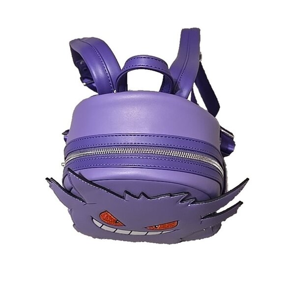 Loungefly Pokemon Gengar Cosplay Mini Backpack Model 0094 Chrome Hardware NEW - Picture 5 of 11